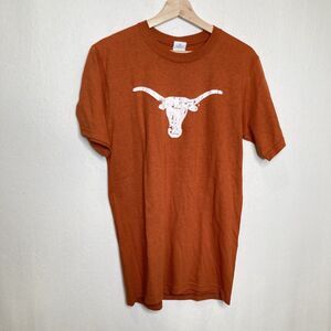 Men’s Small Longhorns T Shirt Orange Cotton USCU Life Member